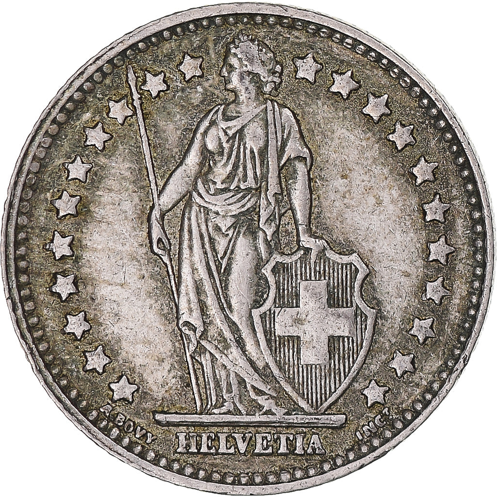 Coin, Switzerland, Franc, 1958, Bern, EF(40-45), Silver, KM:24