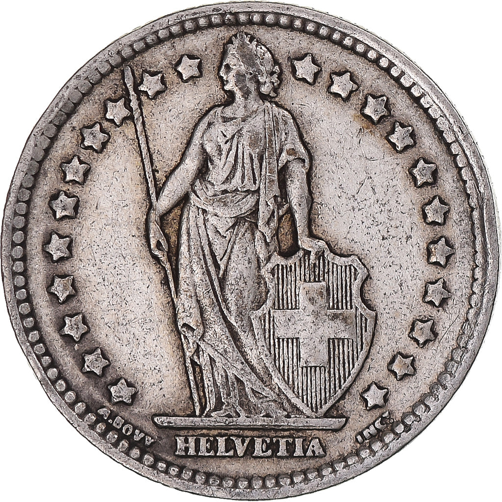 Switzerland, Franc, 1934, Bern, VF(30-35), Silver, KM:24