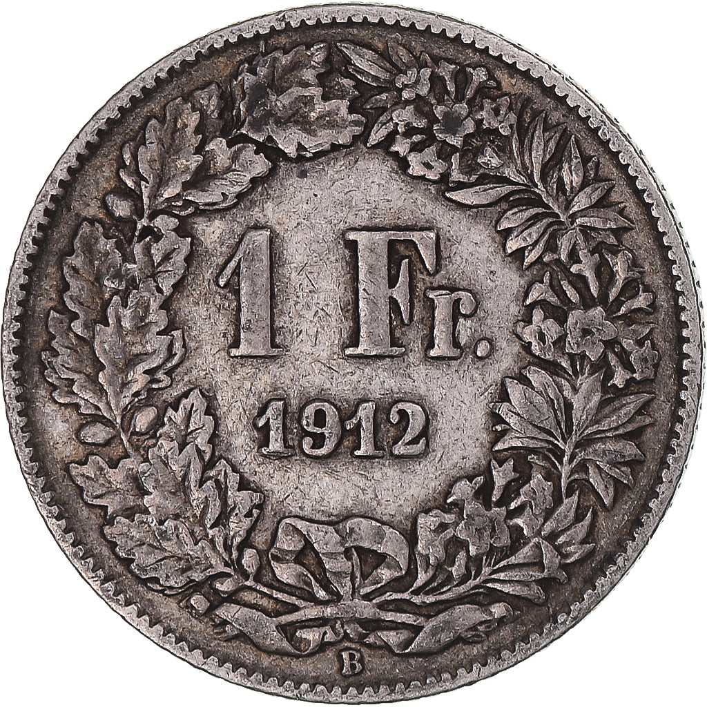 Switzerland, Franc, 1912, Bern, EF(40-45), Silver, KM:24