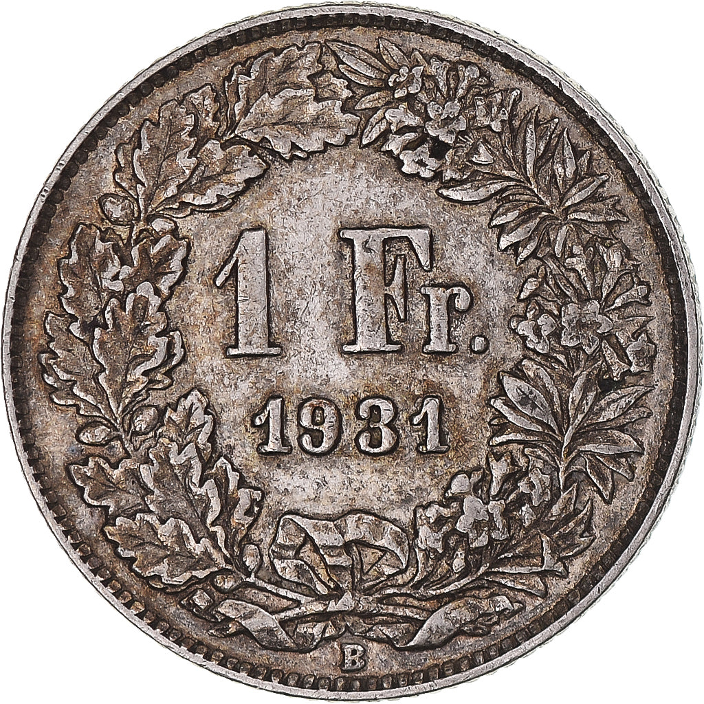 Coin, Switzerland, Franc, 1931, Bern, EF(40-45), Silver, KM:24