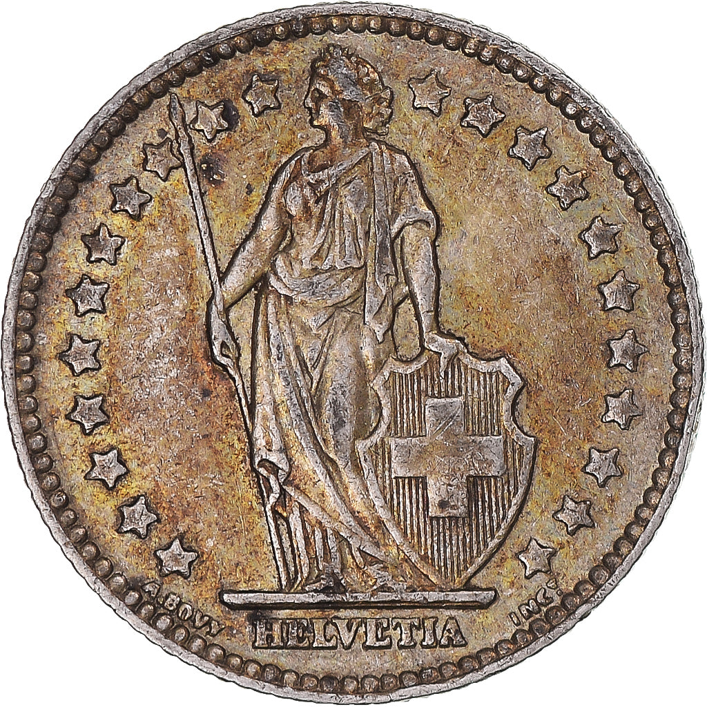 Switzerland, Franc, 1940, Bern, AU(55-58), Silver, KM:24