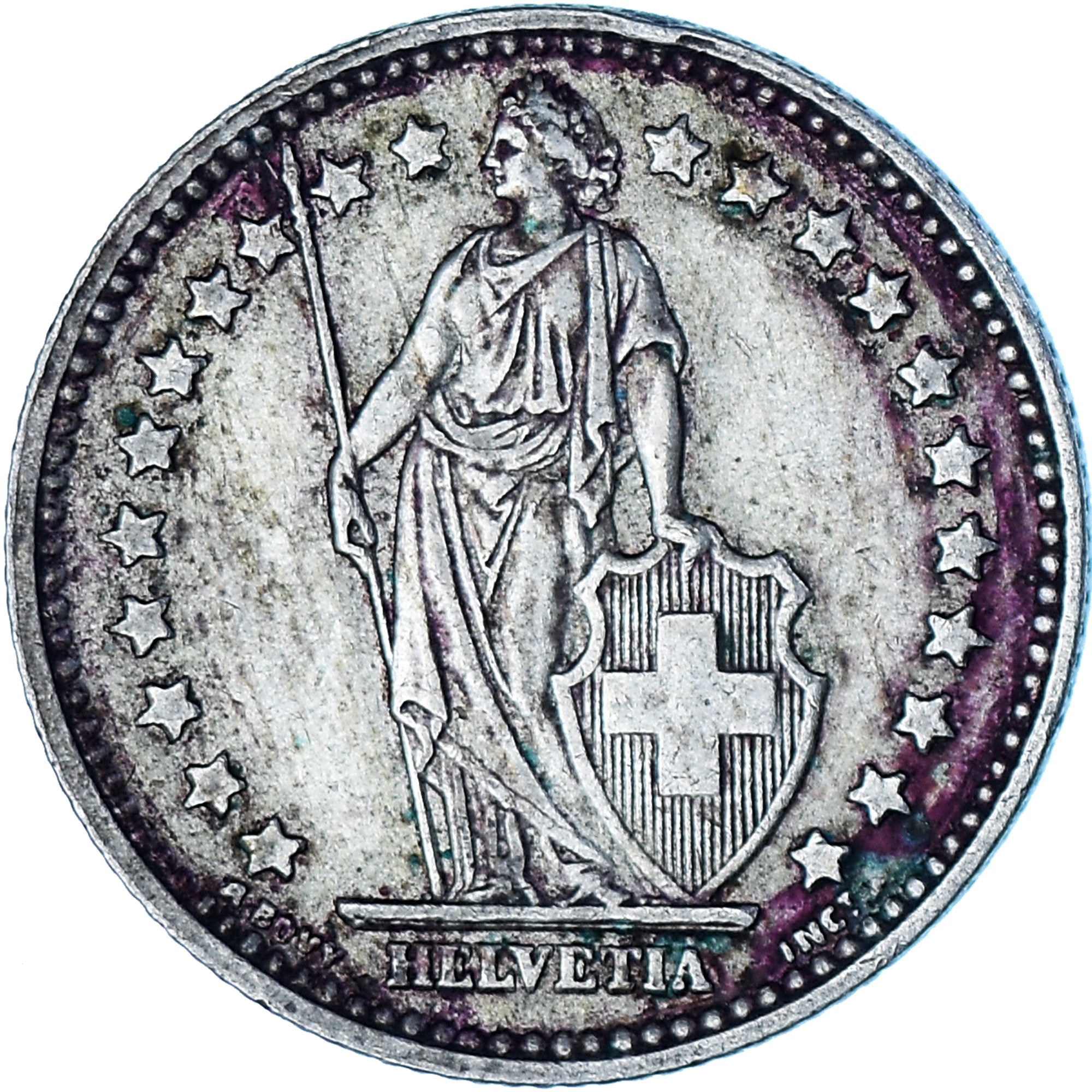 Coin, Switzerland, Franc, 1956, Bern, EF(40-45), Silver, KM:24