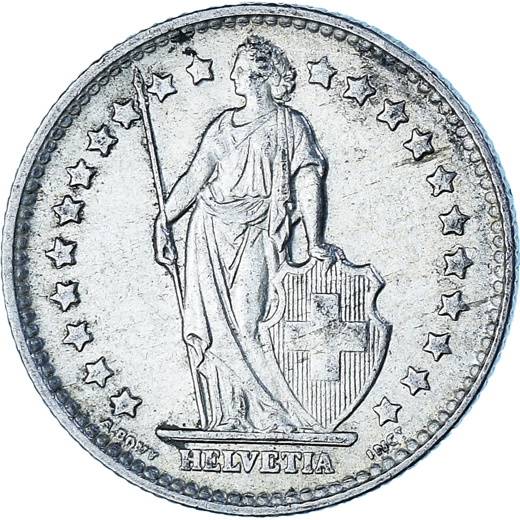 Coin, Switzerland, Franc, 1959, Bern, EF(40-45), Silver, KM:24