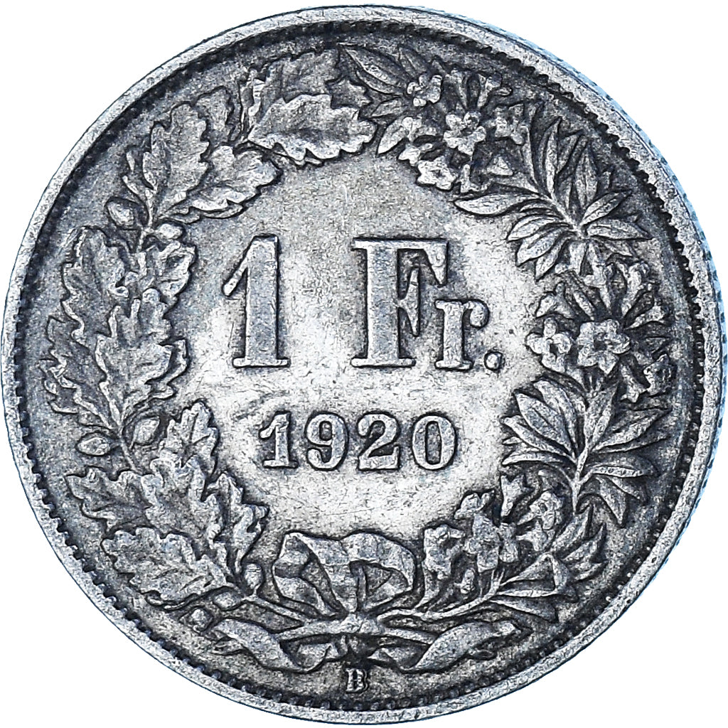 Coin, Switzerland, Franc, 1920, Bern, VF(30-35), Silver, KM:24