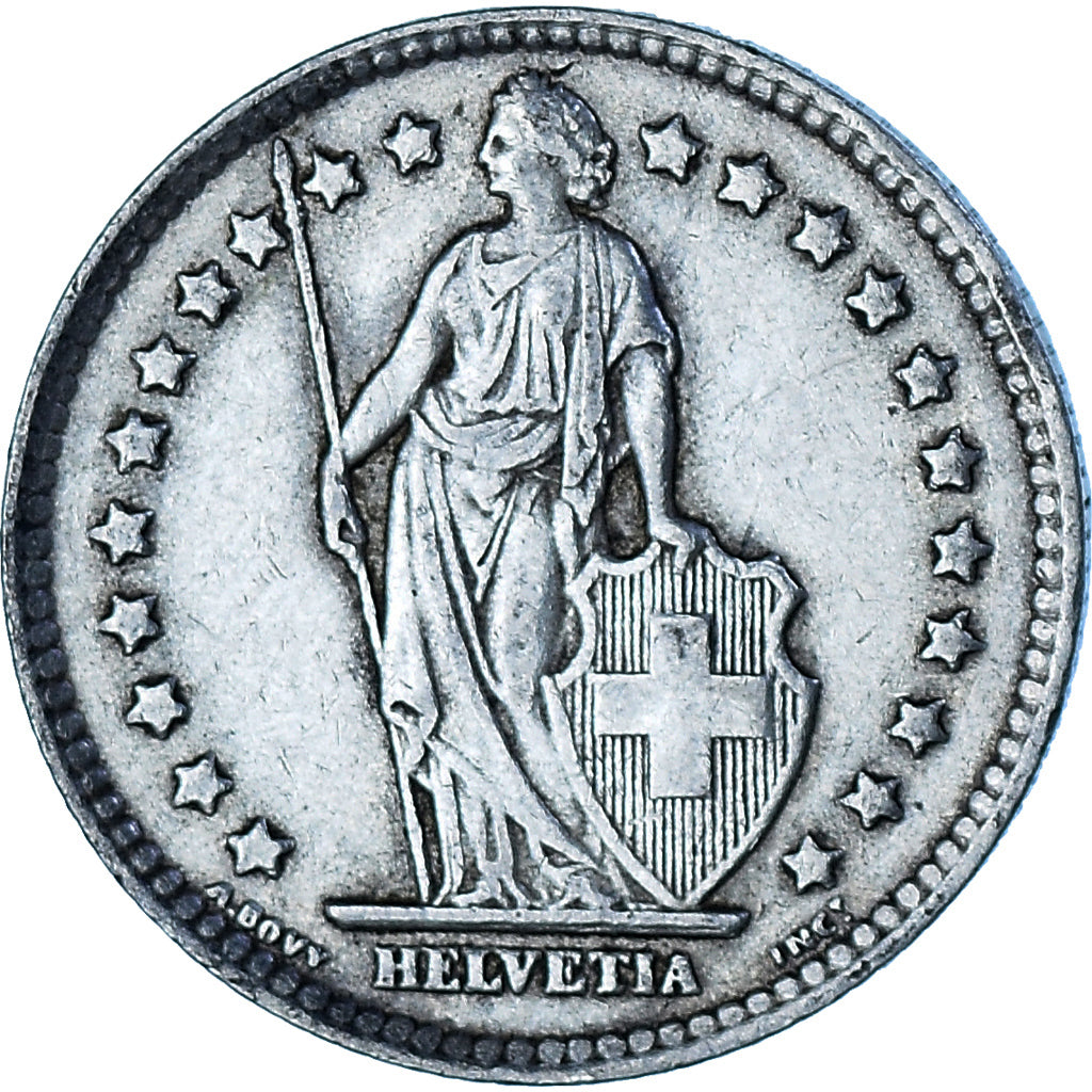 Coin, Switzerland, Franc, 1943, Bern, EF(40-45), Silver, KM:24