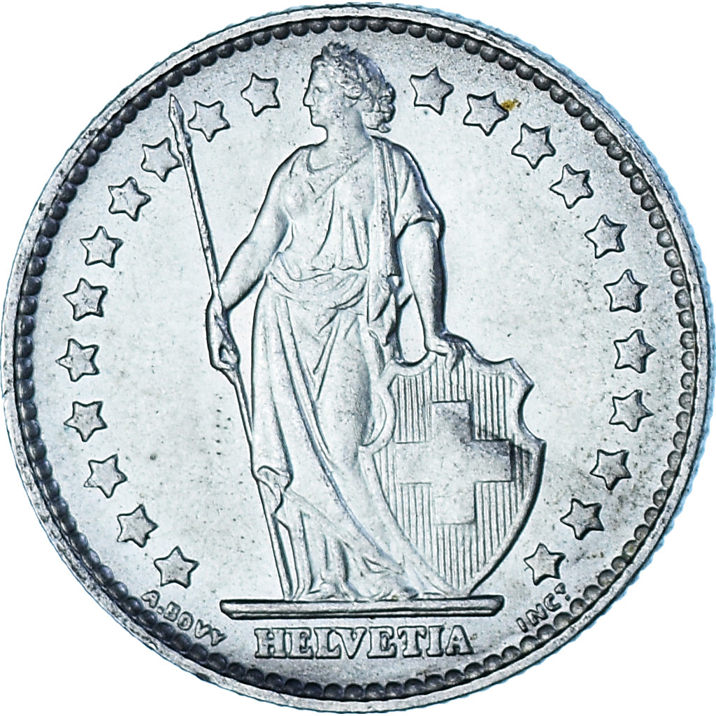 Coin, Switzerland, Franc, 1962, Bern, AU(50-53), Silver, KM:24