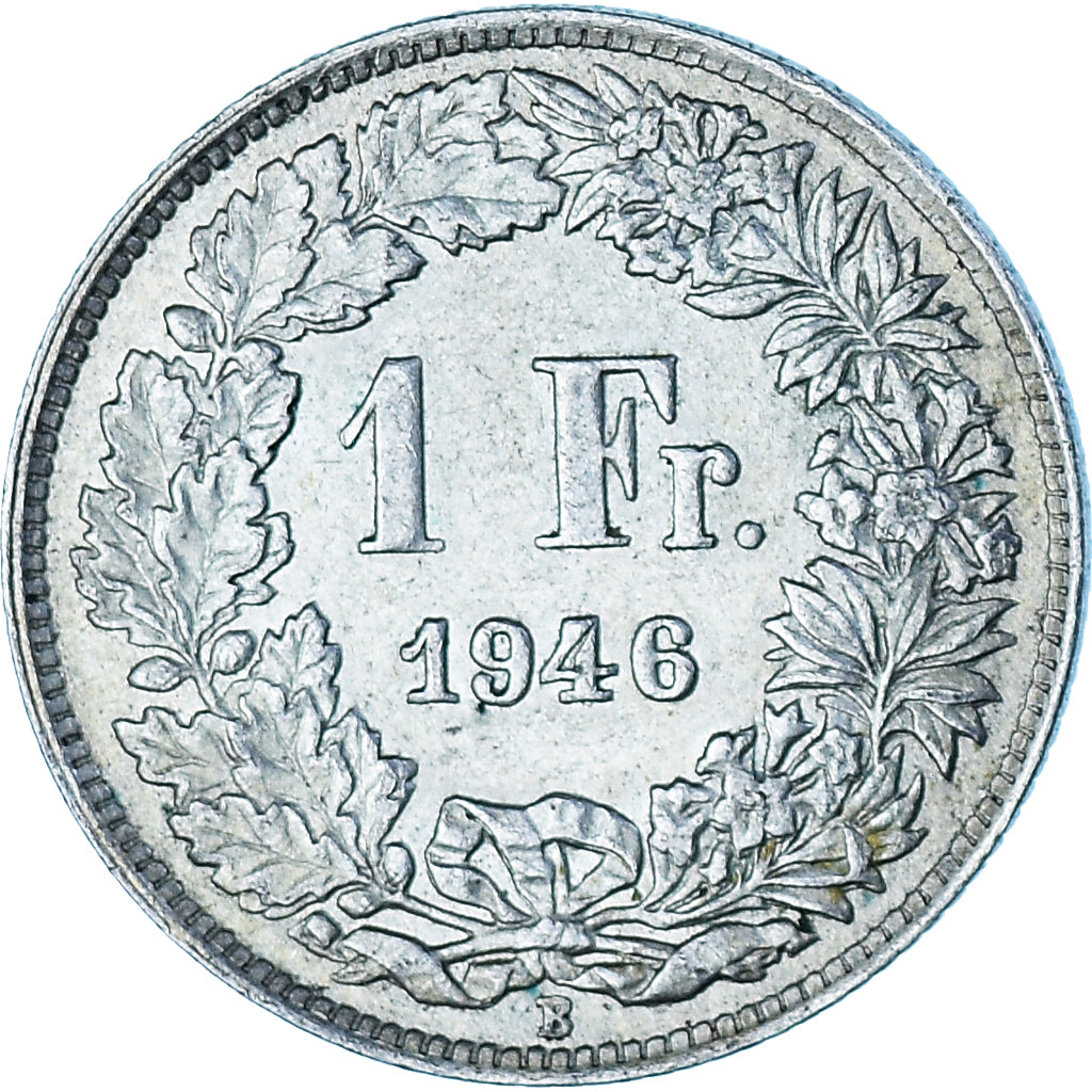 Coin, Switzerland, Franc, 1946, Bern, EF(40-45), Silver, KM:24