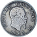 Moneta, Italia, Vittorio Emanuele II, Lira, 1863, Milan, MB, Argento, KM:5a.1