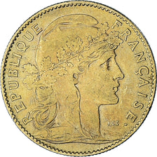 Moneda, Francia, Marianne, 10 Francs, 1901, Paris, MBC, Oro, KM:846