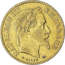 France,Napoléon III,10 Francs,1868,Strasbourg,EF(40-45),KM:800.2