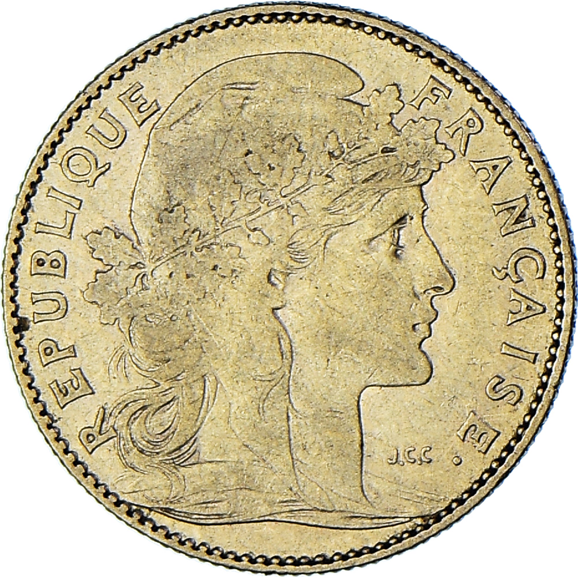 Moeda, França, Marianne, 10 Francs, 1900, Paris, VF(30-35), Dourado, KM:846