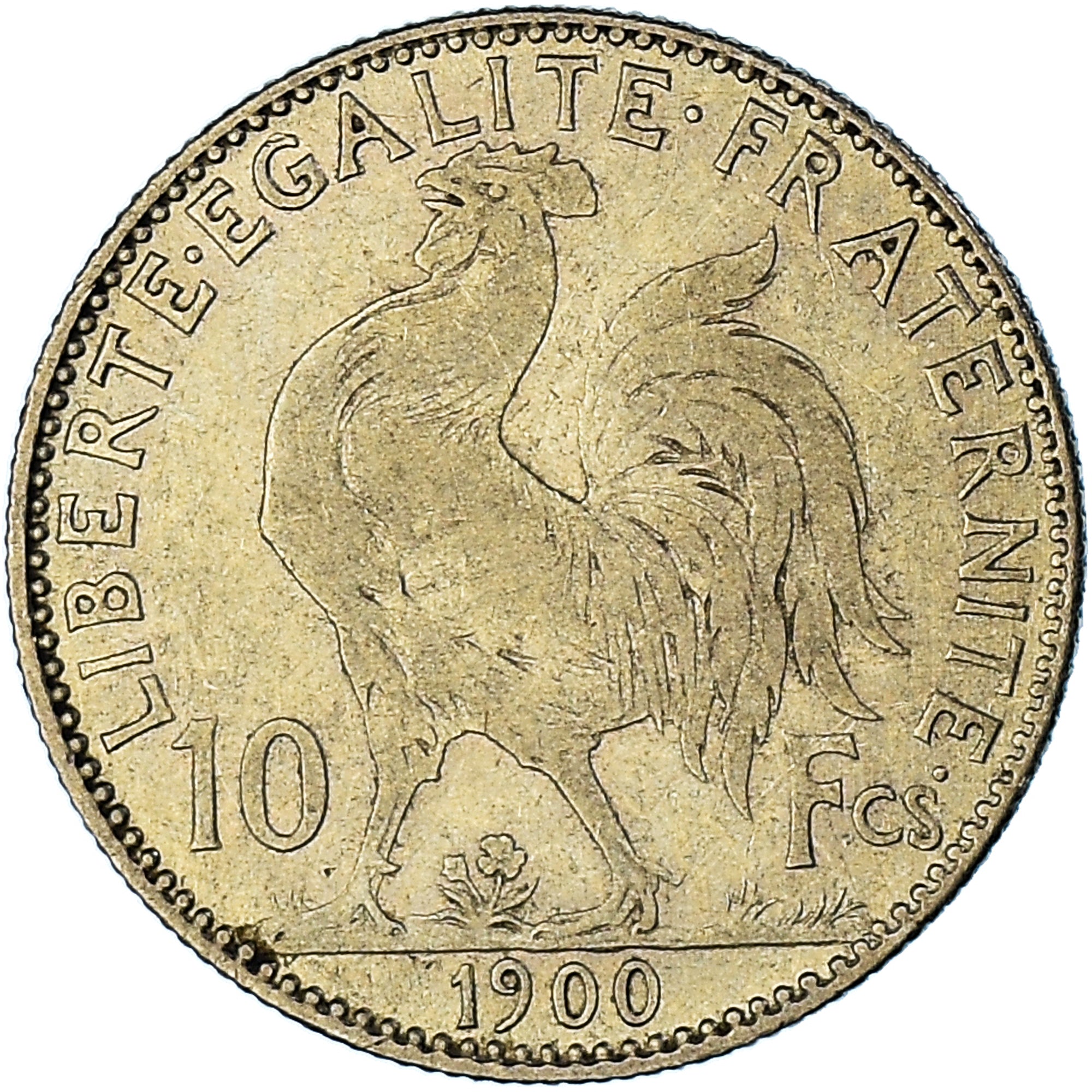 Moeda, França, Marianne, 10 Francs, 1900, Paris, VF(30-35), Dourado, KM:846