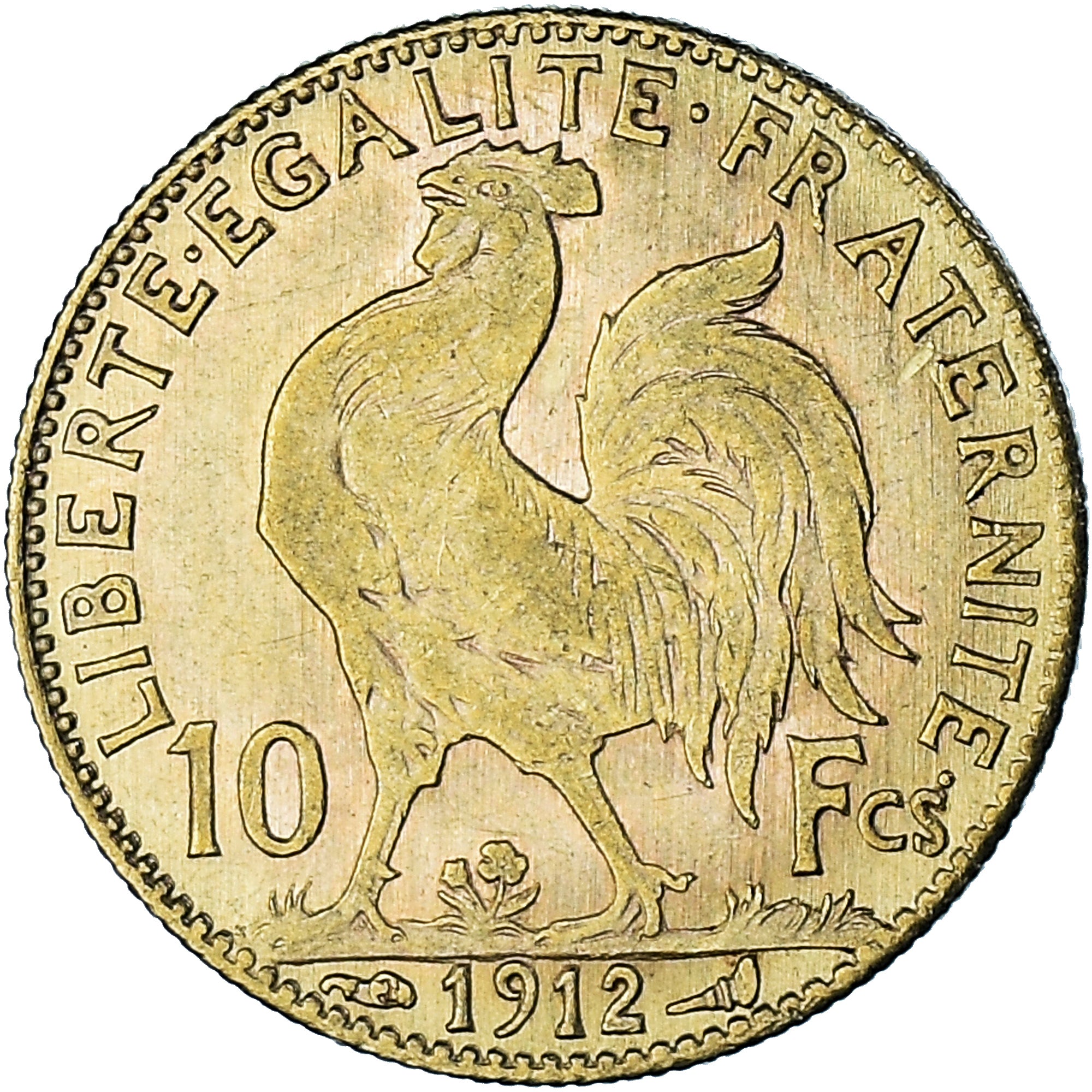 France, Marianne, 10 Francs, 1912, Paris, EF(40-45), Gold, KM:846, Gadoury:1017