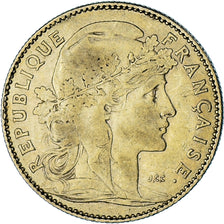 Moeda, França, Marianne, 10 Francs, 1901, Paris, EF(40-45), Dourado, KM:846