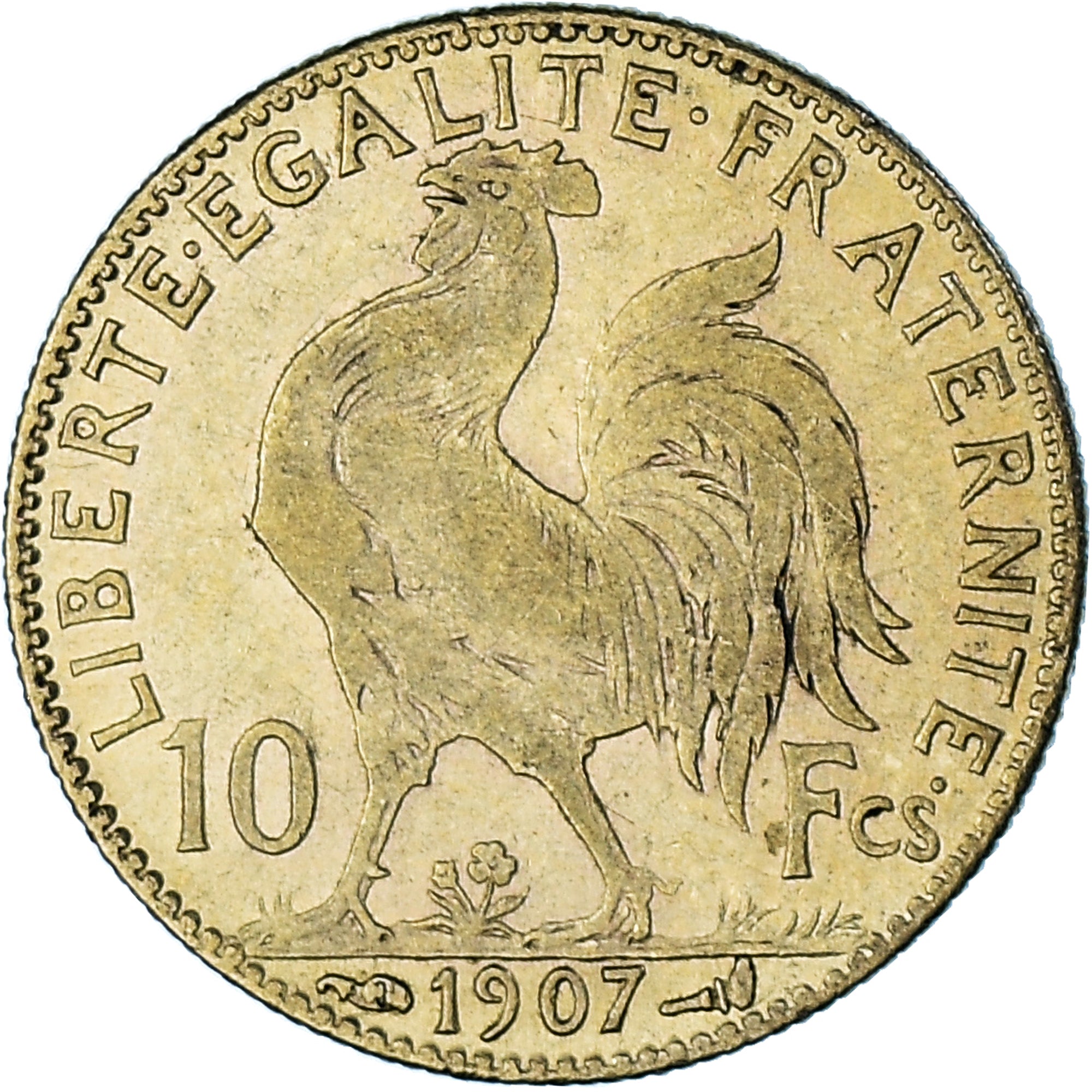 France, Marianne, 10 Francs, 1907, Paris, VF(30-35), Gold, KM:846, Gadoury:1017