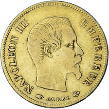 Munten, Frankrijk, Napoleon III, 10 Francs, 1857, Paris, FR+, Goud, KM:784.3