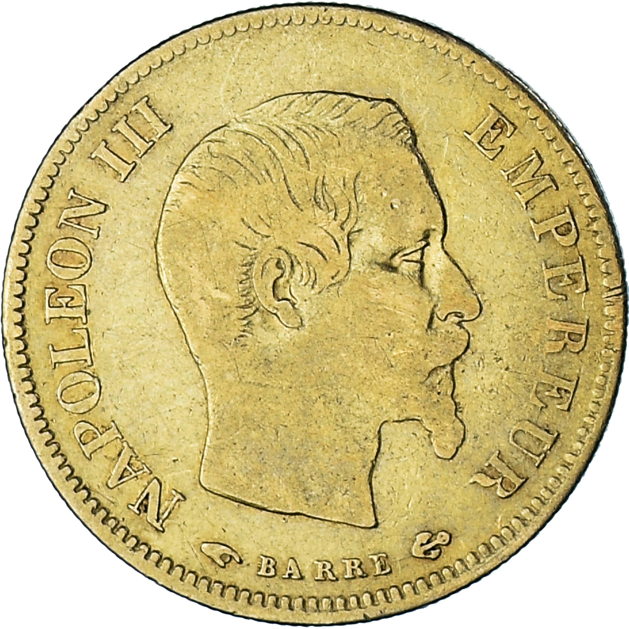 Frankreich, Napoleon III, 10 Francs, 1856, Paris, VF(30-35), Gold, Gadoury:1014