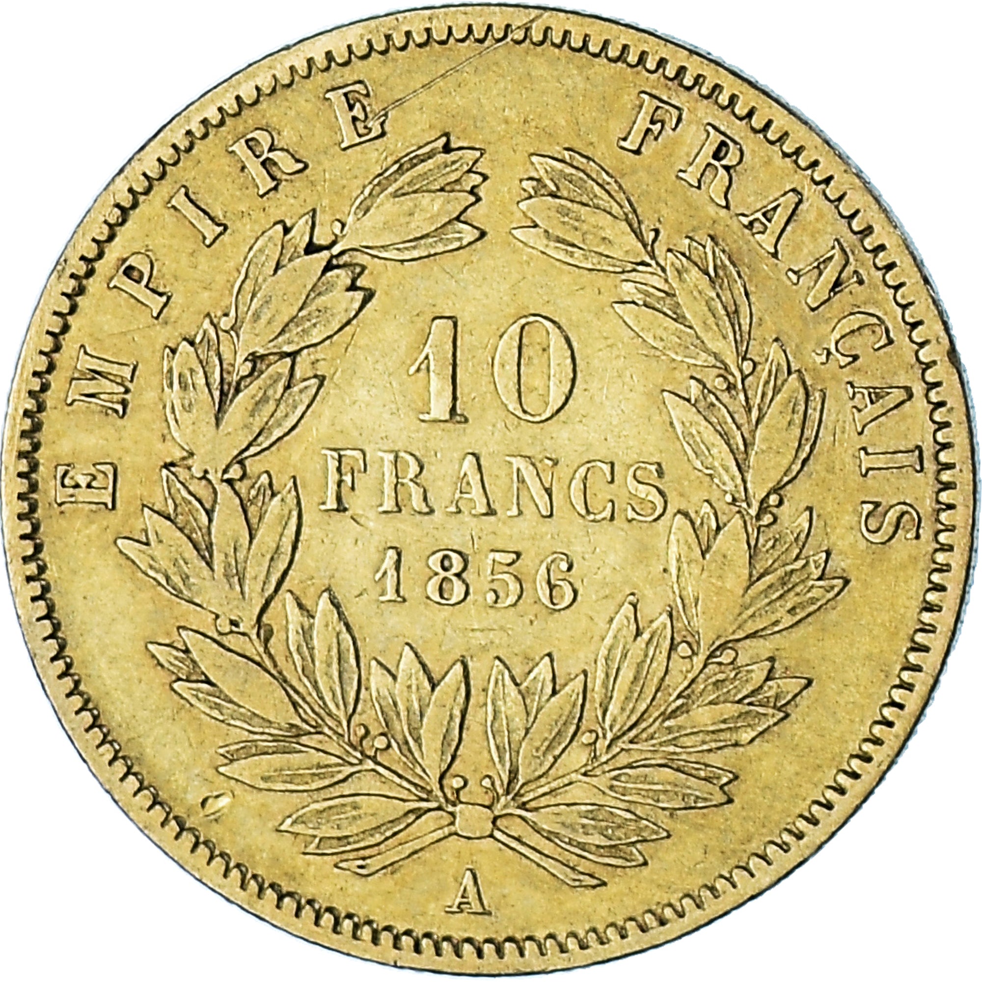 Frankreich, Napoleon III, 10 Francs, 1856, Paris, VF(30-35), Gold, Gadoury:1014