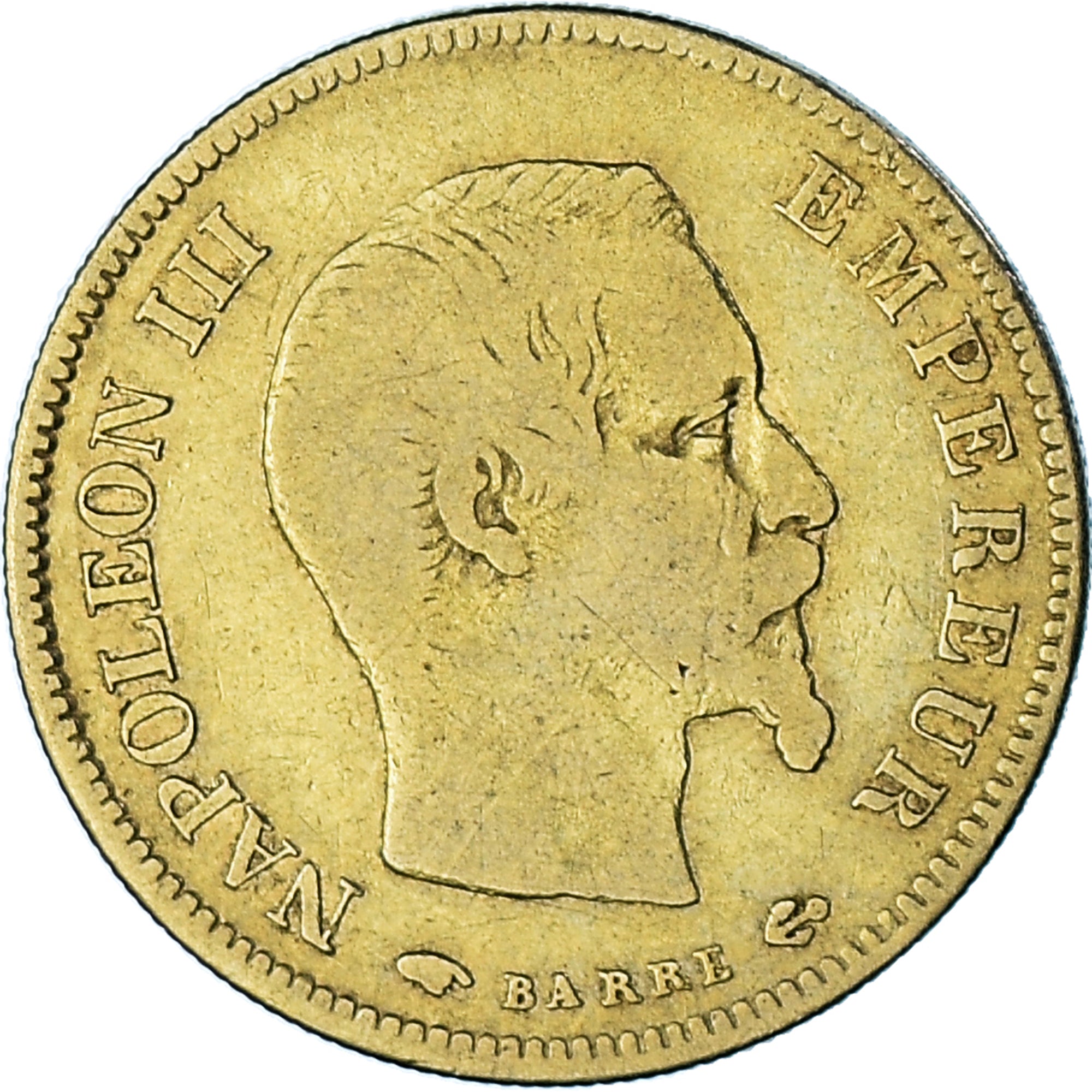Münze, Frankreich, Napoleon III, 10 Francs, 1857, Paris, S, Gold, KM:784.3