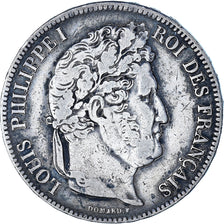 France, Louis-Philippe, 5 Francs, 1841, Lille, VF(30-35), Silver, KM:749.13