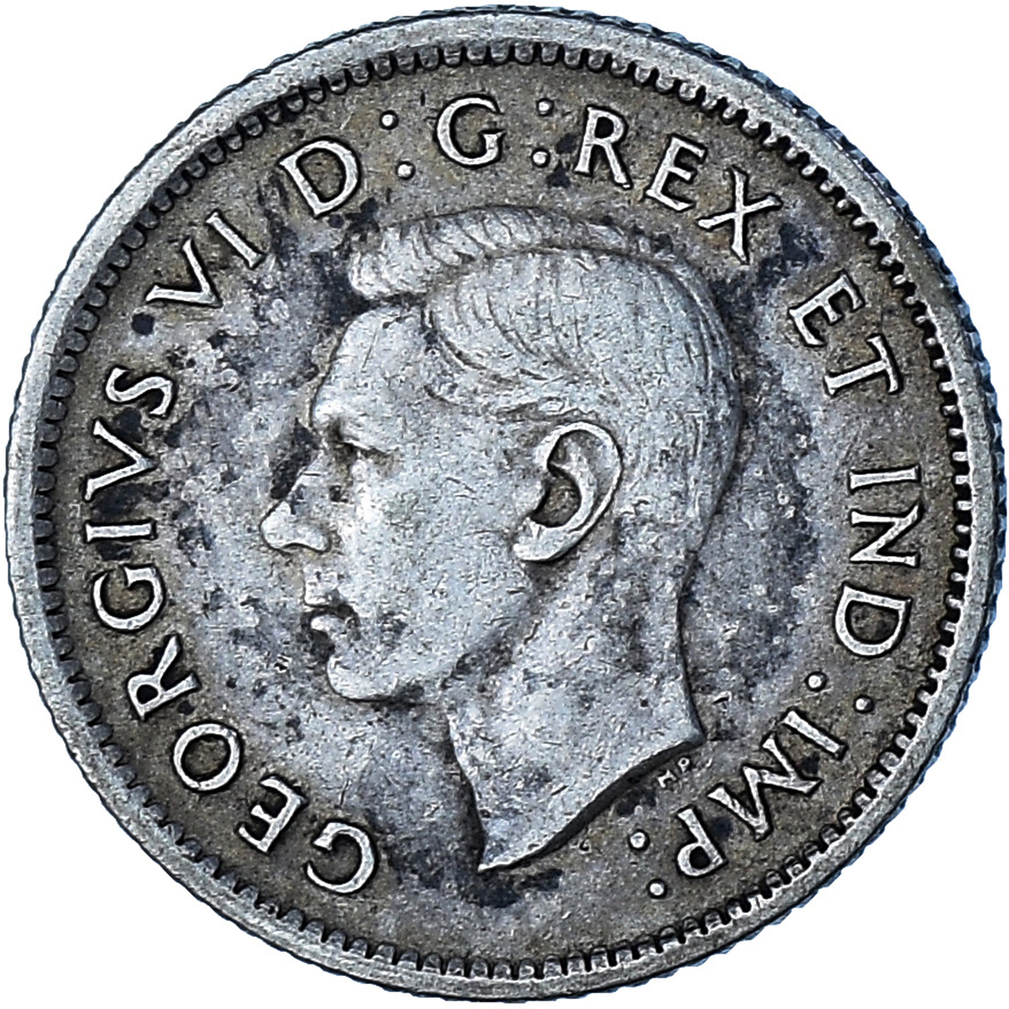 Münze, Kanada, George VI, 10 Cents, 1942, Royal Canadian Mint, Ottawa, SGE+