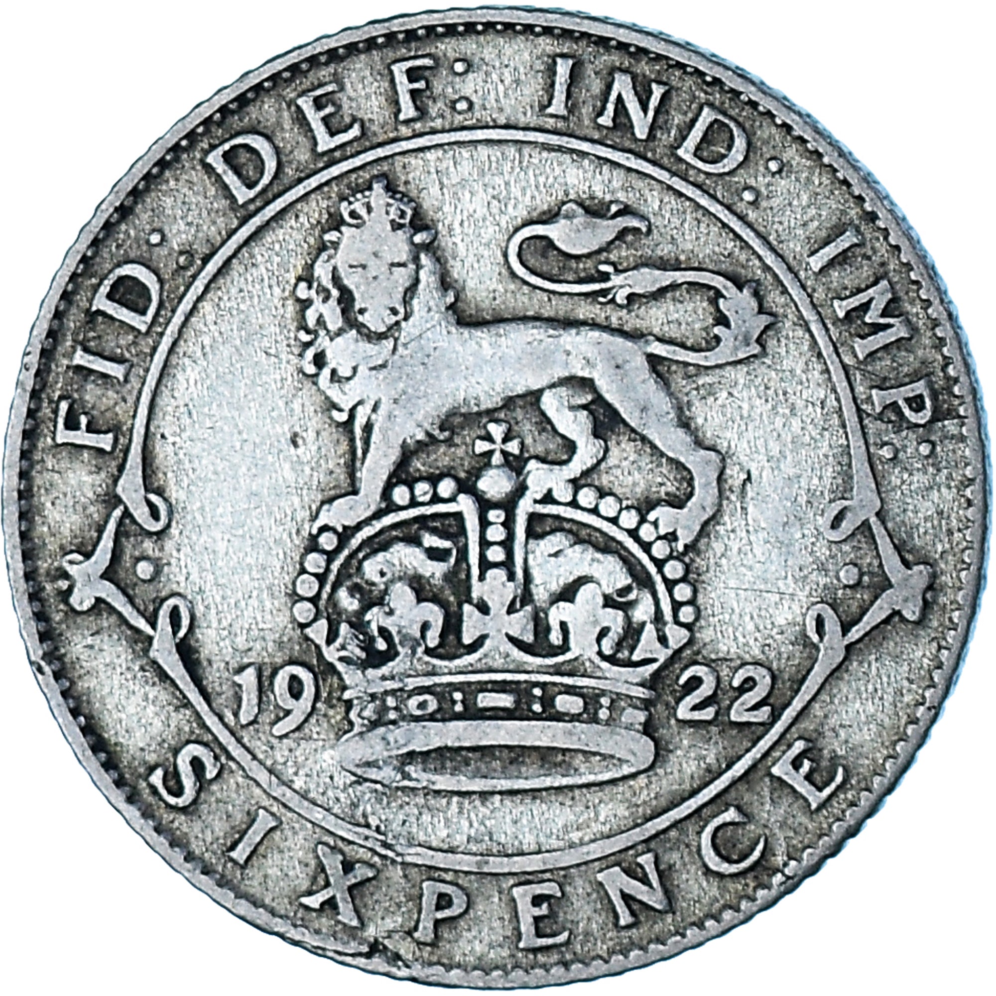 Coin, Great Britain, George V, 6 Pence, 1925, VF(20-25), Silver, KM:815a.2