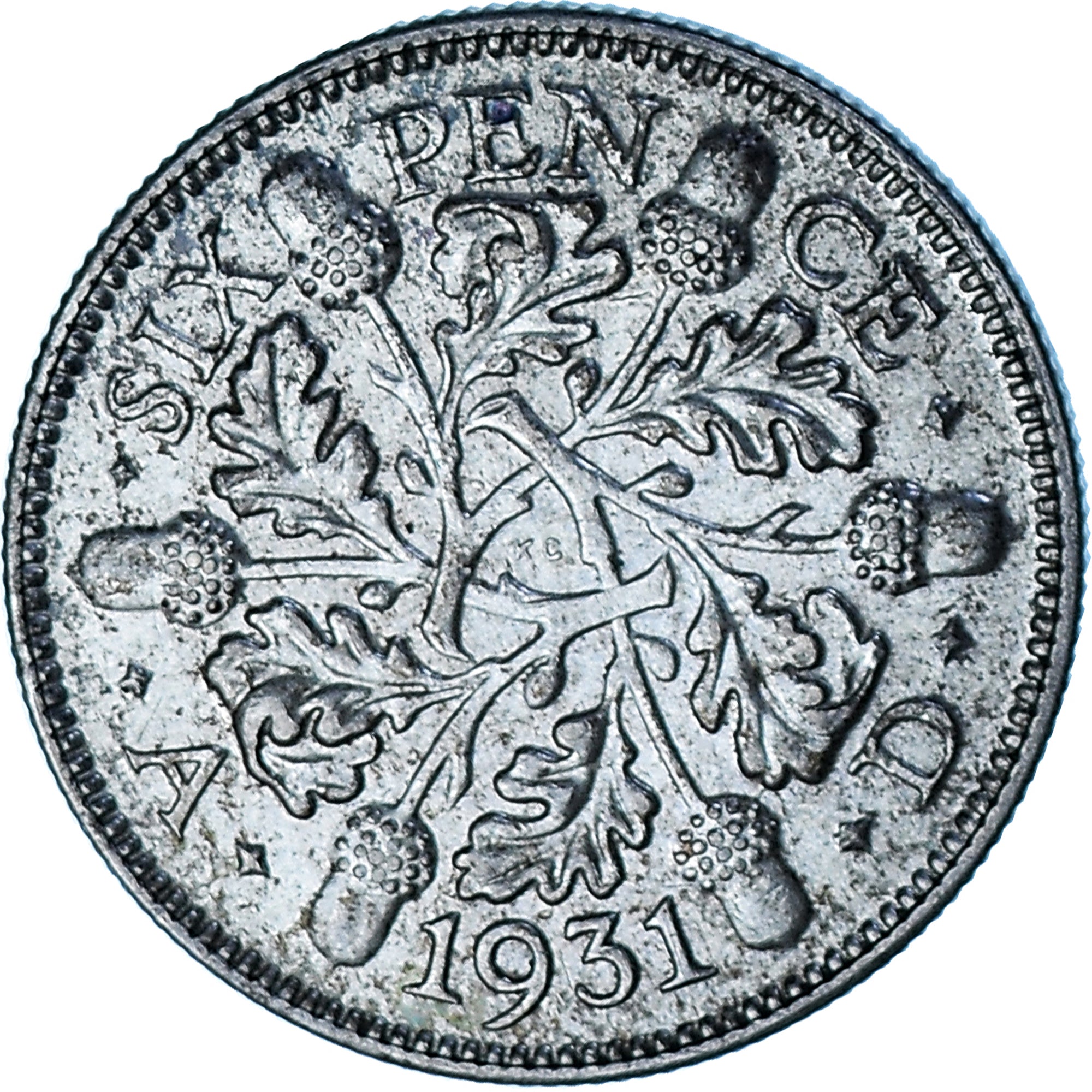 Coin, Great Britain, George V, 6 Pence, 1931, EF(40-45), Silver, KM:832