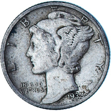 United States, Mercury Dime, Dime, 1938, U.S. Mint, Philadelphia, VF(30-35)