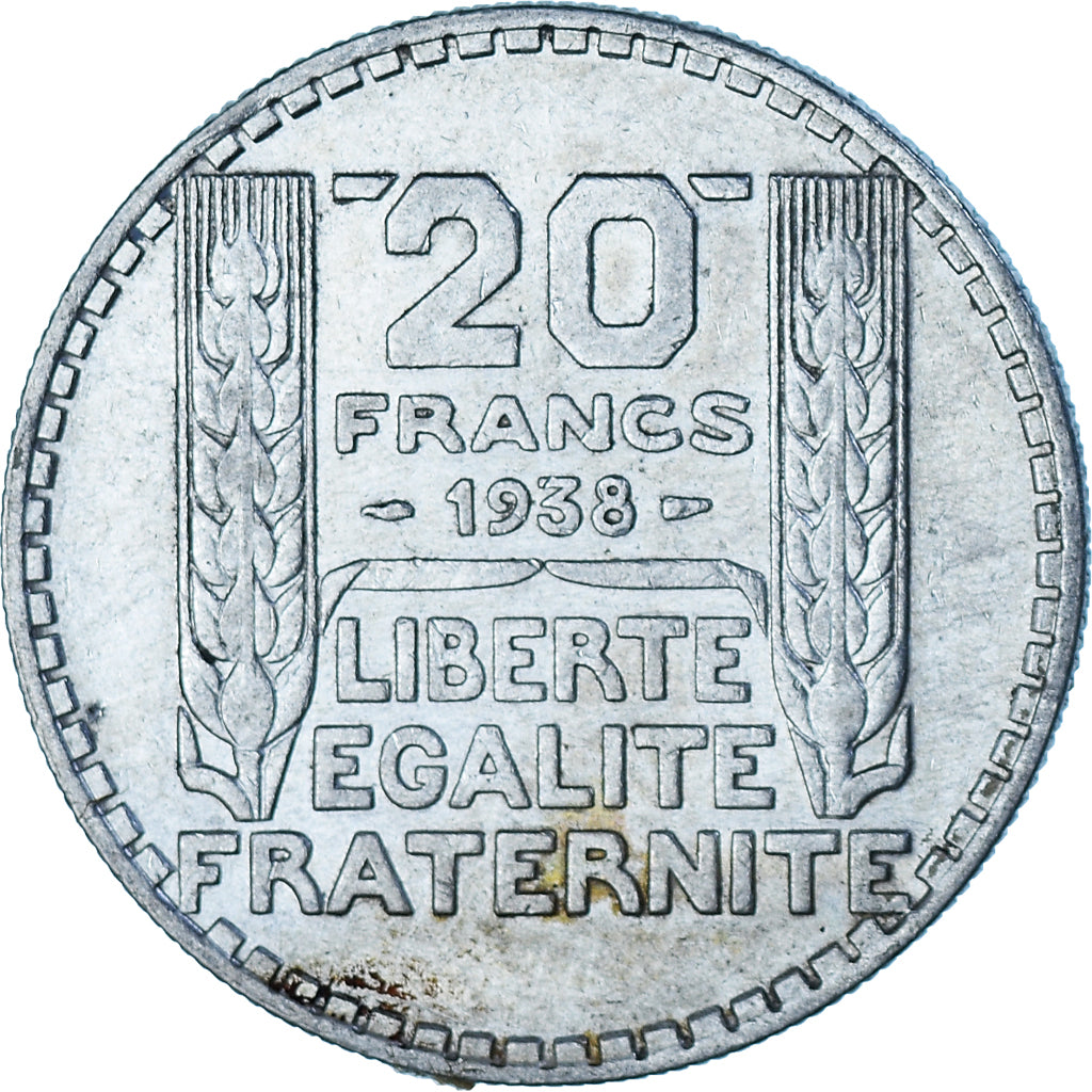 Coin, France, Turin, 20 Francs, 1938, Paris, AU(55-58), Silver, KM:879