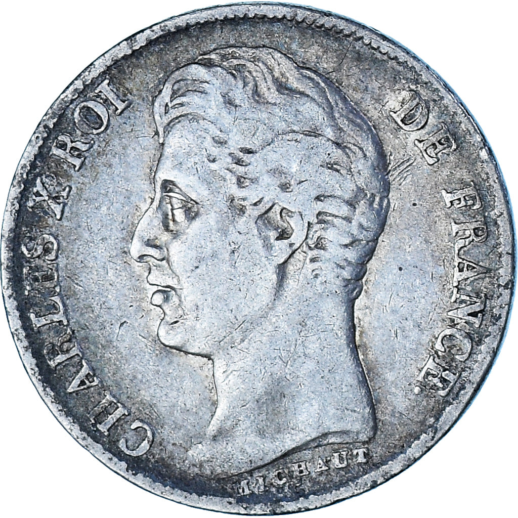 Monnaie, France, Charles X, Franc, 1827, Paris, TB, Argent, Gadoury:450