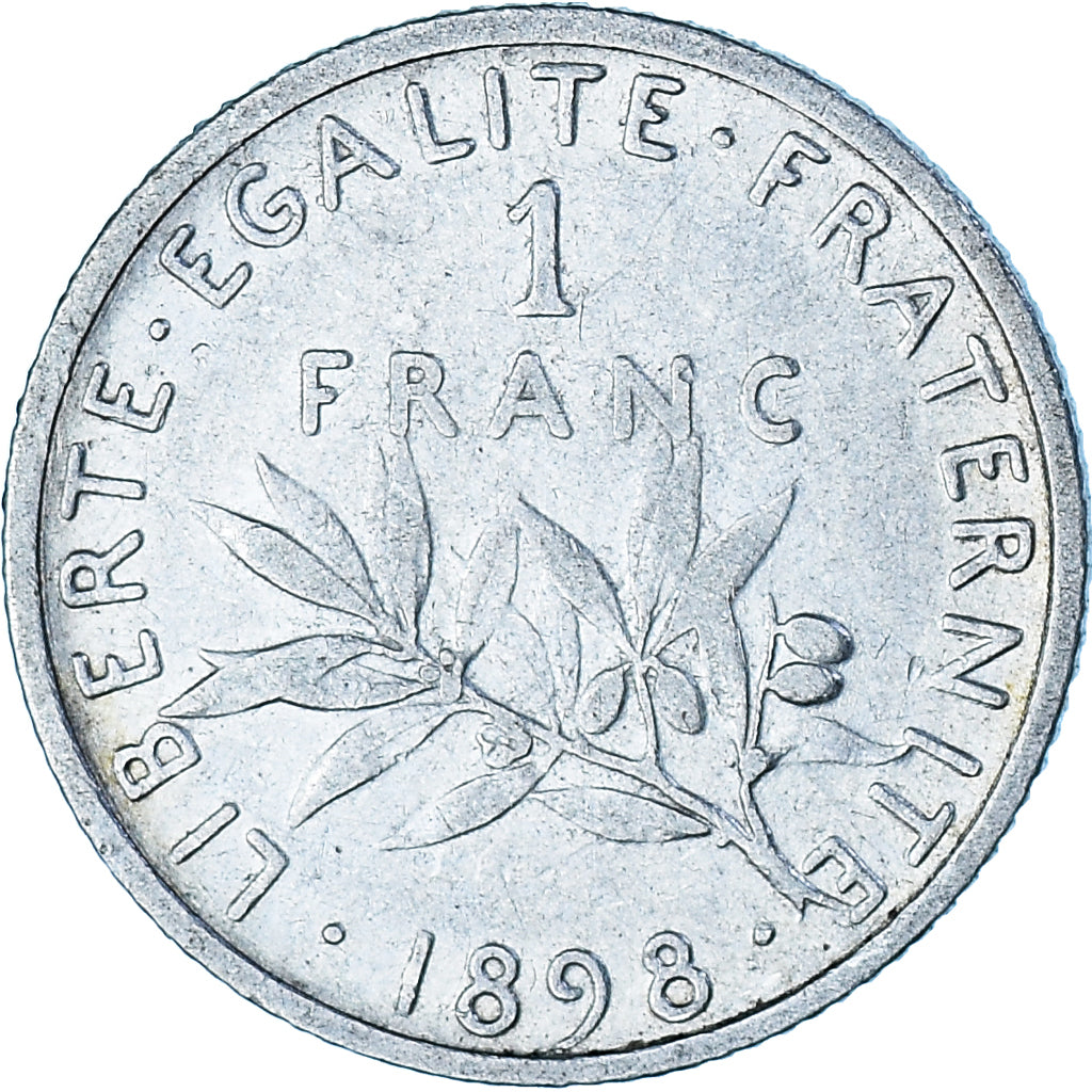 Coin, France, 1 Franc, 1898, Paris, EF(40-45), Silver, Gadoury:467