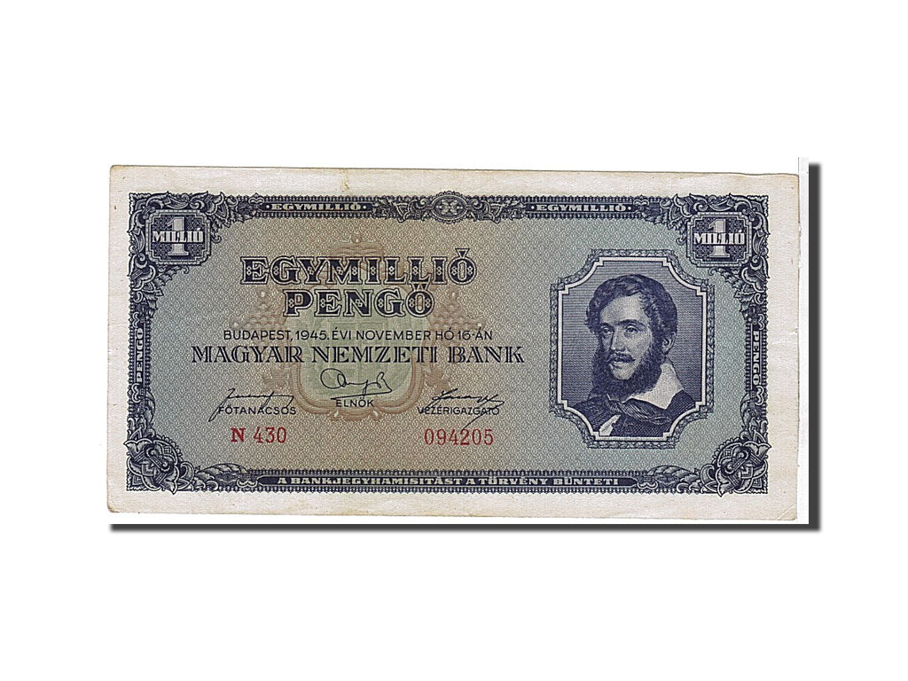 Banknote, Hungary, 1,000,000 Pengö, 1945, KM:122, EF(40-45)