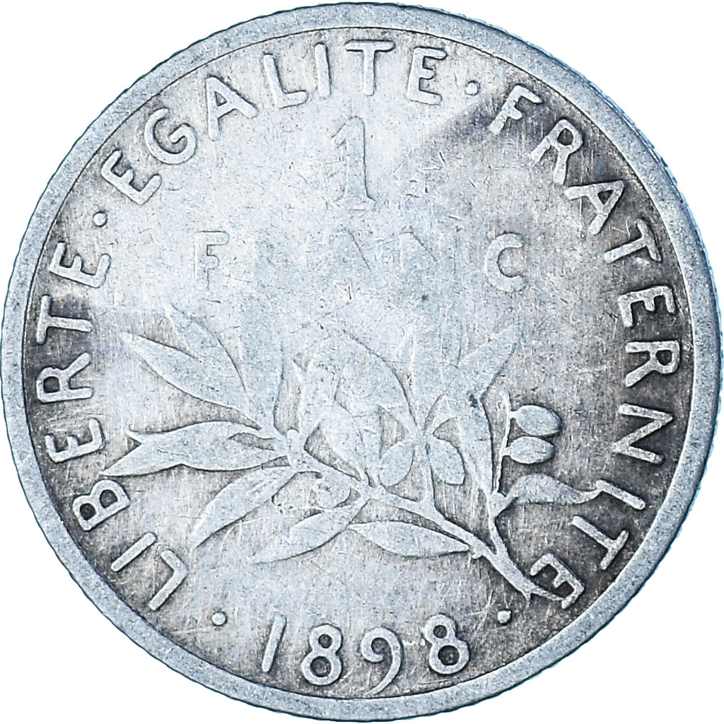 Coin, France, 1 Franc, 1898, Paris, VF(30-35), Silver, Gadoury:467