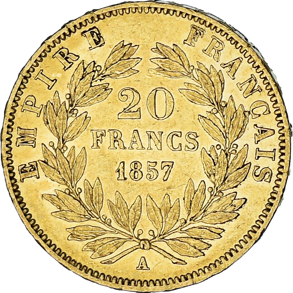 Monnaie, France, Napoleon III, 20 Francs, 1857, Paris, TTB+, Or, KM:781.1