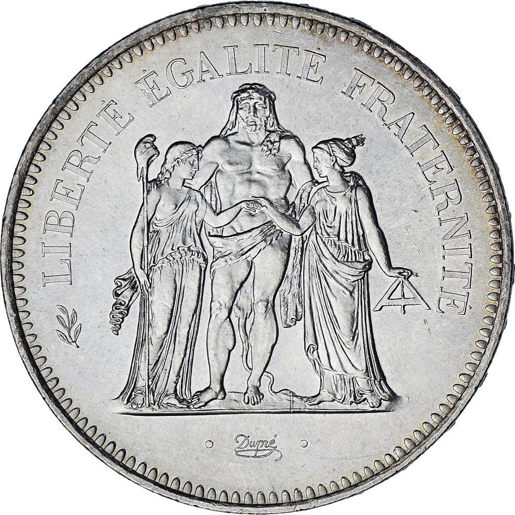Moneta, Francia, Hercule, 50 Francs, 1977, Paris, SPL, Argento, KM:941.1