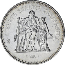 Moneta, Francia, Hercule, 50 Francs, 1977, Paris, SPL, Argento, KM:941.1