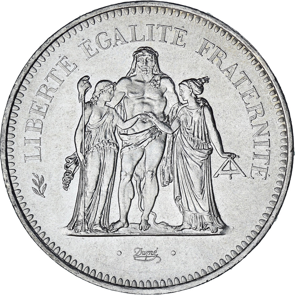 Moneta, Francia, Hercule, 50 Francs, 1977, Paris, SPL, Argento, KM:941.1