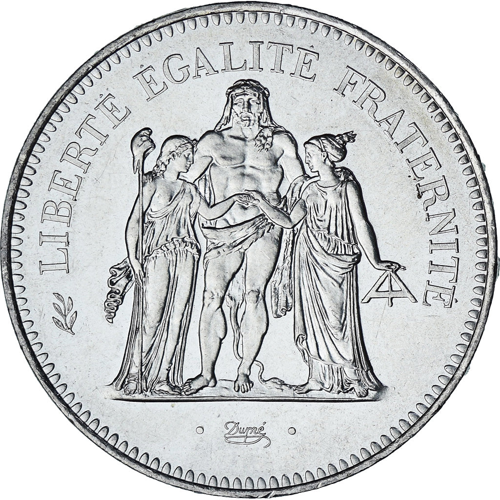 Coin, France, Hercule, 50 Francs, 1979, Paris, MS(63), Silver, KM:941.1