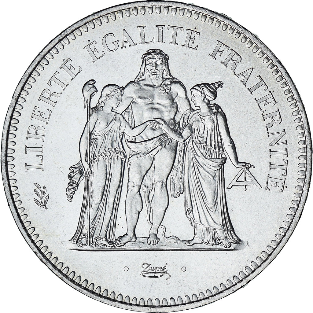 Moneta, Francia, Hercule, 50 Francs, 1975, Paris, SPL, Argento, KM:941.1