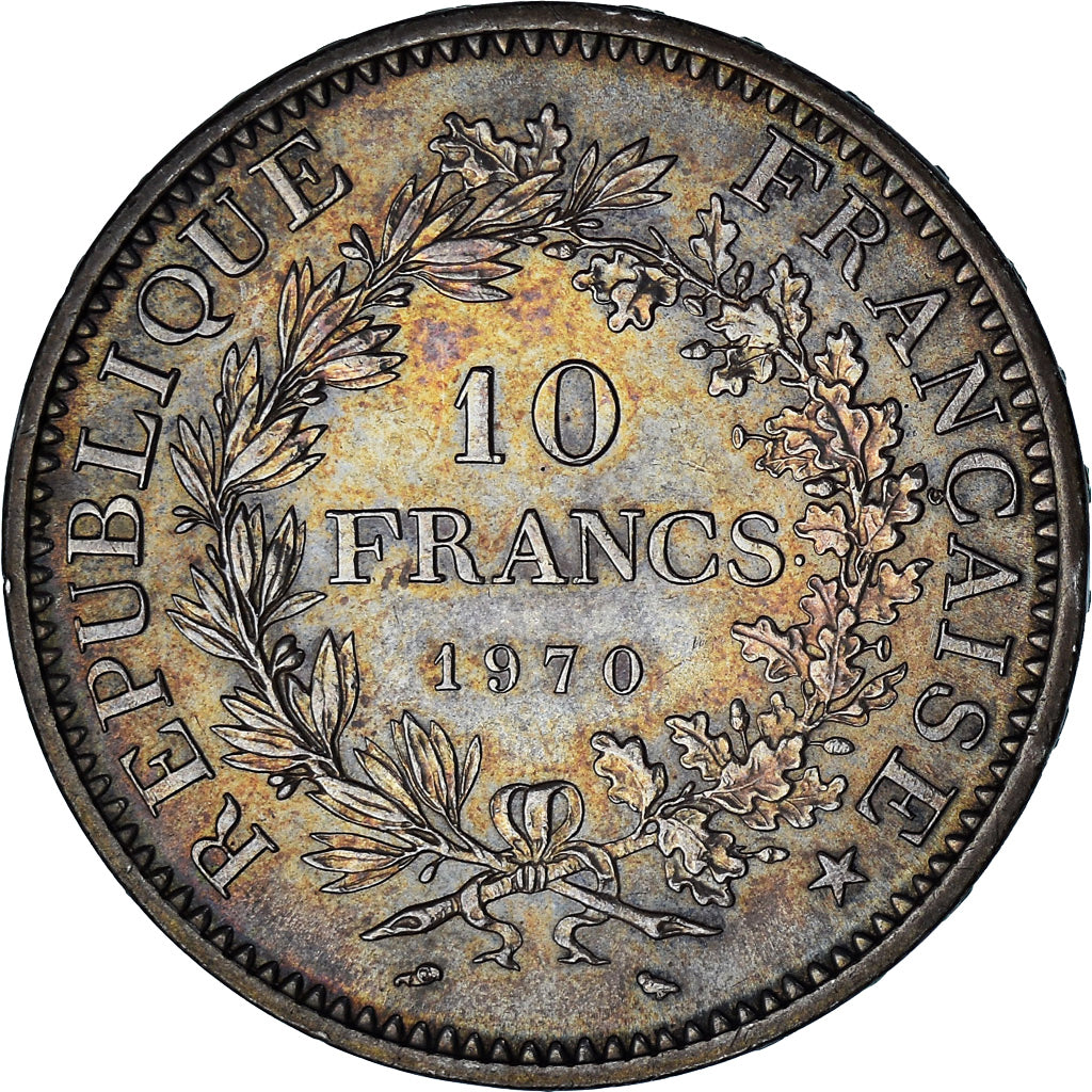Coin, France, Hercule, 10 Francs, 1970, Paris, MS(63), Silver, KM:932