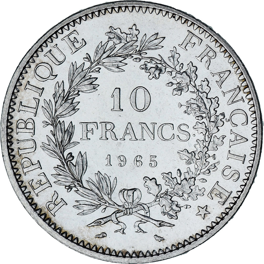 Coin, France, Hercule, 10 Francs, 1965, Paris, MS(60-62), Silver, KM:932