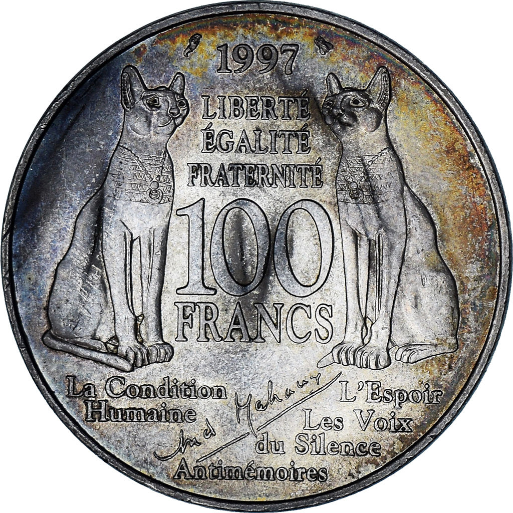 Monnaie, France, André Malraux, 100 Francs, 1997, Paris, SUP, Argent