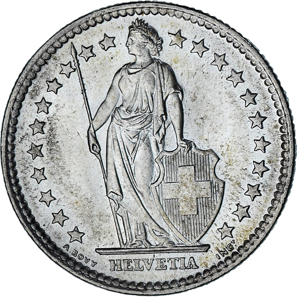 Coin, Switzerland, 2 Francs, 1964, Bern, MS(64), Silver, KM:21