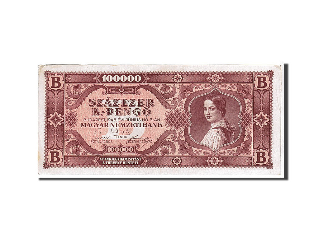 Banknote, Hungary, 100,000 B.-Pengö, 1946, KM:133, EF(40-45)
