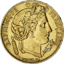 France, Cérès, 20 Francs, 1850, Paris, EF(40-45), Gold, KM:762, Gadoury:1059
