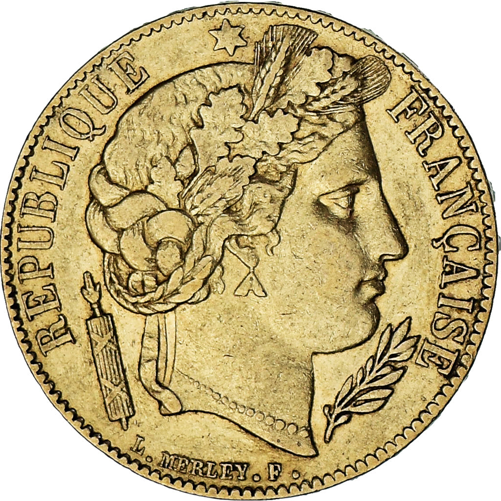 Francja, Cérès, 20 Francs, 1851, Paris, EF(40-45), Złoto, KM:762