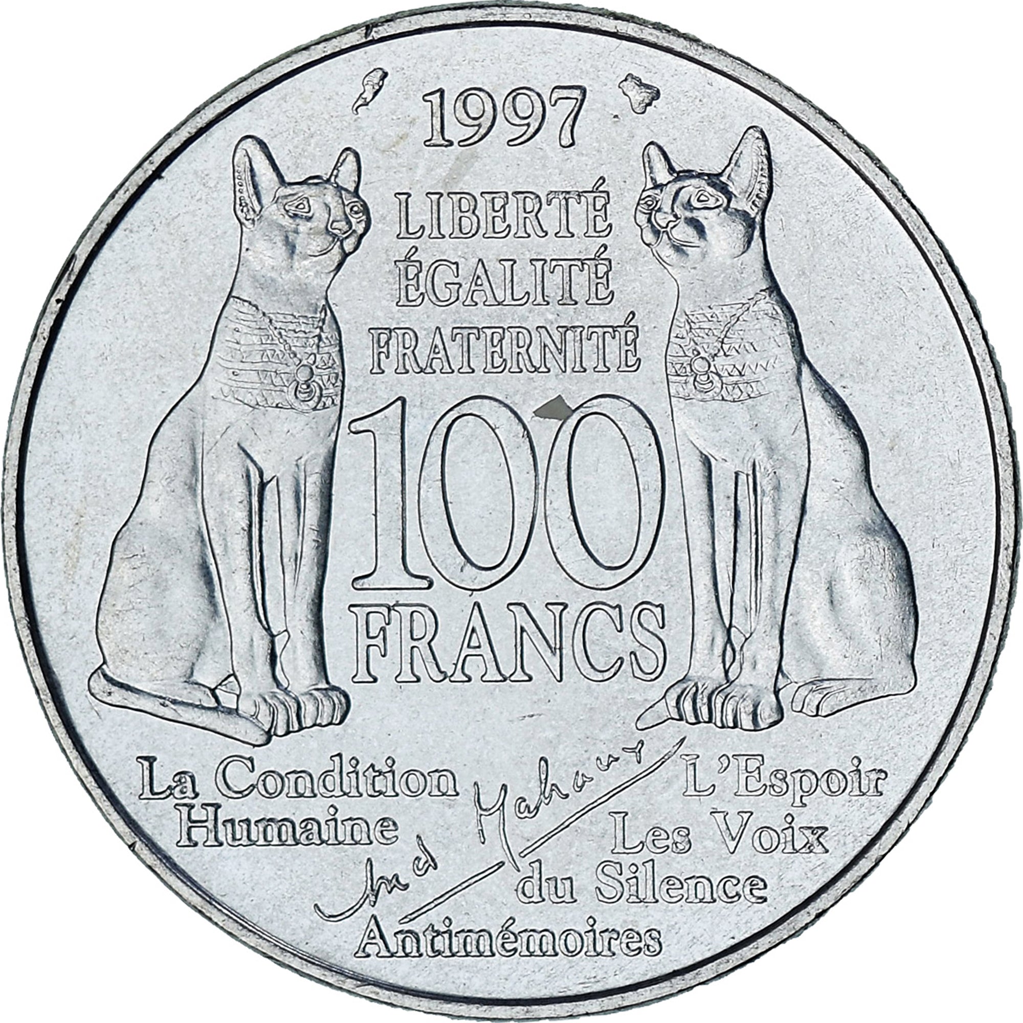 Monnaie, France, André Malraux, 100 Francs, 1997, Paris, SPL, Argent, KM:1188