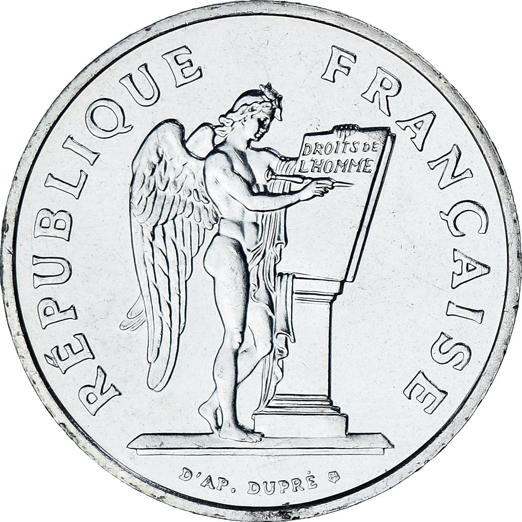 Munten, Frankrijk, Droits de l'Homme, 100 Francs, 1989, PR+, Zilver, KM:970