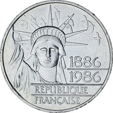 Coin, France, Statue de la Liberté, 100 Francs, 1986, MS(60-62), Silver