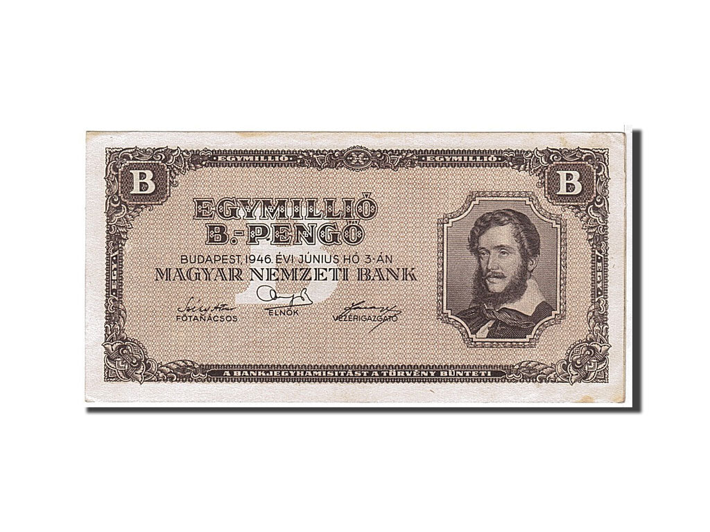 Hungary, 1,000,000 B.-Pengö, 1946, KM #134, EF(40-45)